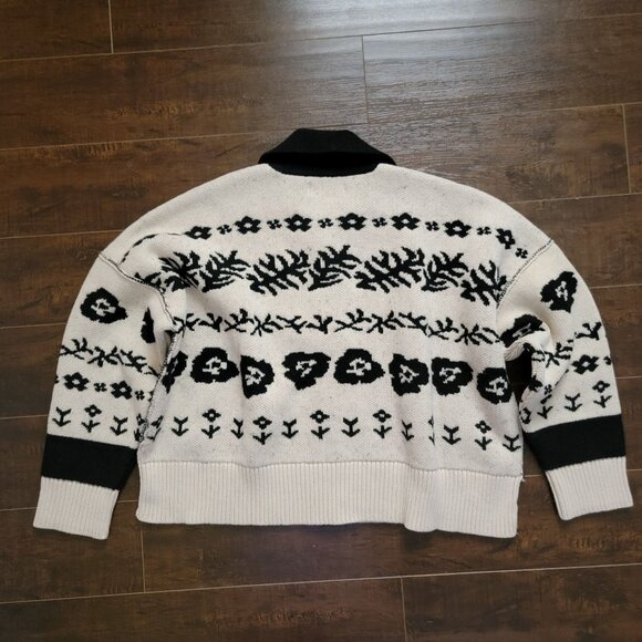 Free People Shelby Cardigan Womens S Boho Cozy Winter Cottagecore Preppy Floral - Picture 4 of 8